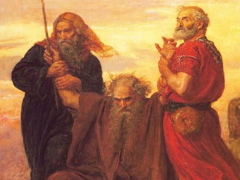 Moses, Aaron and Hur in Battle Dante Gabriel Rossetti, John Everett Millais, William Adolphe Bouguereau, Burning Bush, Pre Raphaelite, Old Testament, Torah, His Hands, Word Of God