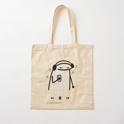 Get my art printed on awesome products. Support me at Redbubble #RBandME: https://www.redbubble.com/i/tote-bag/Flork-Enjoying-Listening-to-Music-by-Apparelland1/156994296.P1QBH?asc=u Music Tote Bag, Funny Tote Bags, Eco Bag, Cute Tote Bags, Print Tote, Printed Tote Bags, Tote Bag Design, Bag Tags, Listening To Music