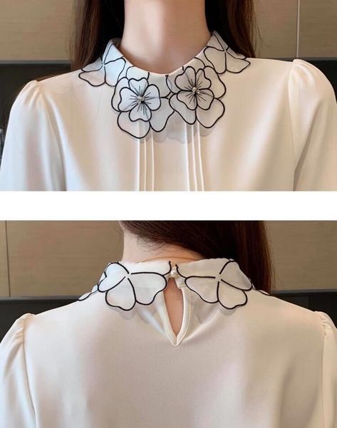 Cutwork Top, Detail Couture, Collar Details, Neck Designs For Suits, Design Moda, Kurti Neck Designs, Sleeves Designs For Dresses, Designer Party Wear Dresses, Neckline Designs