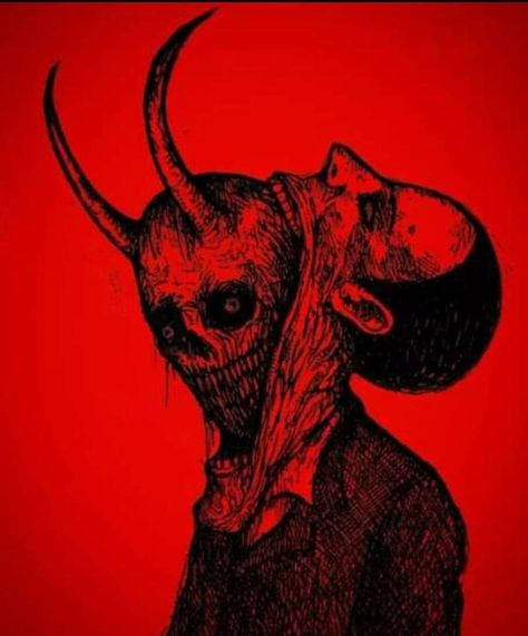 Inner Demon, Horror Drawing, Creepy Core, Creepy Drawings, Arte Peculiar, Creepy Images, Analog Horror, Cosmic Horror, Creepy Stuff