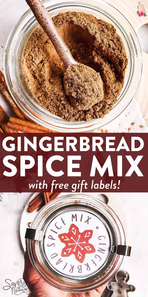 Make this homemade gingerbread spice mix for your friends and neighbors - they'll love the easy diy Christmas gift! | #diygift #diyfoodgift #christmas #christmaspresent #spicemix #gingerbread Gingerbread Spice Recipe, German Gingerbread Recipe, German Gingerbread, Austrian Food, Gingerbread Recipes, Baking Mix Recipes, Food Authentic, Gingerbread Spice, Homemade Dry Mixes