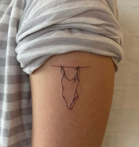 Bathing Suit Line Tattoo, Bathing Suit Tattoo, Washing Line Tattoo, Clothing Line Tattoo, Swimming Pool Tattoo, Clothes Line Tattoo, Paddleboard Tattoo, Clothesline Tattoo, Dinner Tattoo