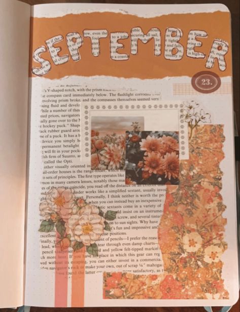 September Junk Journal, September Journal, Notebook Inspiration, Journal Layouts, Journal Spreads, Index Page, Journal Layout, Handmade Journals, Junk Journaling