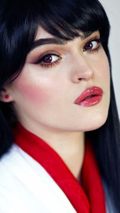 Sailor Mars Makeup, Mars Makeup, Water Eyeshadow, Sailor Mars Cosplay, Blush Lips, Nyx Matte Lipstick, Nyx Matte, Eyeliner Black, Glamorous Makeup