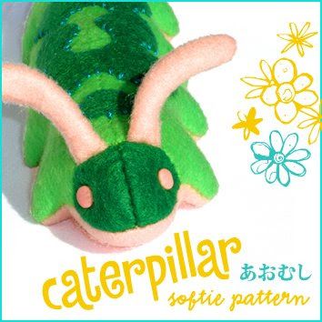 Click here for the pdf of this pattern. Felt Caterpillar, Felt Bugs, Felt Patterns Free, Plush Ideas, Softie Pattern, Felt Crafts Diy, Animal Sewing Patterns, Plushie Patterns, Sewing Stuffed Animals