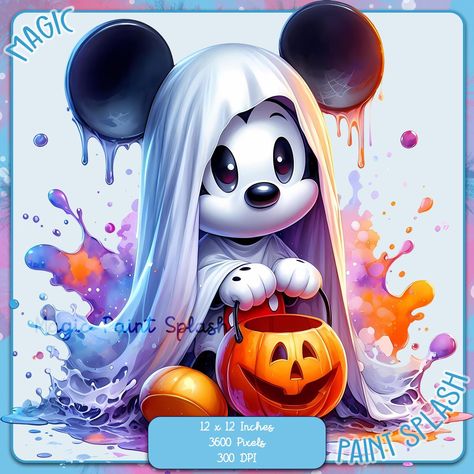 Halloween Bild, Ghost Watercolor, Watercolor Splash Png, Mickey Ghost, Aesthetic Spooky, Splash Png, Halloween Themes Decorations, Angelina Ballerina, Ghost Images