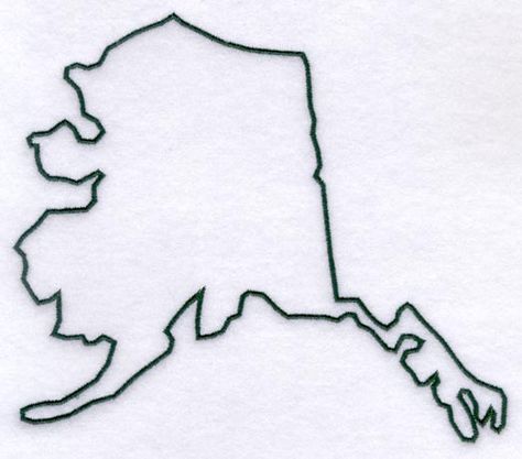 Alaska Outline design (C1386) from www.Emblibrary.com State Stickers, Stick Tattoo, Alaska Map, Woodburning Ideas, Tattoo 2024, State Of Alabama, Outline Design, Bird And Flower, Map Outline