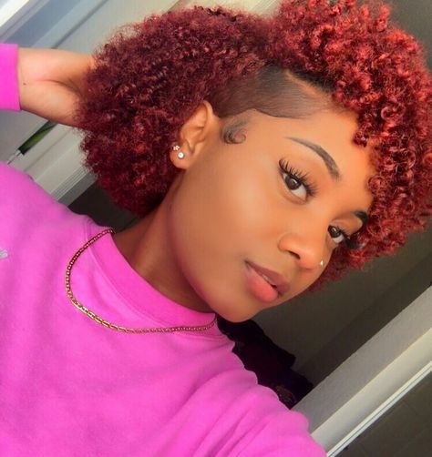 Short Dyed Hairstyles, Dyed 4c Natural Hair, Dyed Hairstyles, Twa Styles, Future Hairstyles, Short Natural Curly Hair, Weave Ponytail, Hairstyles Black Women, Bob Braids