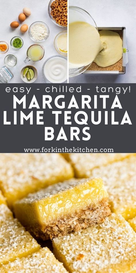 Margarita Dessert Recipes, Margarita Bars, Margarita Bar, 2023 Recipes, Tequila Bar, Pretzel Crust, Mexican Dessert, Bar Recipes, No Cook Desserts