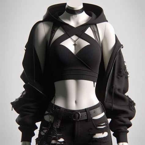 Goth Female Outfits, Techwear Top, Techwear Outfits Women, Techwear Female, Techwear Dress, Techware Fashion, Outfit Inspo Tiktok, Techwear Aesthetic, Techwear Women