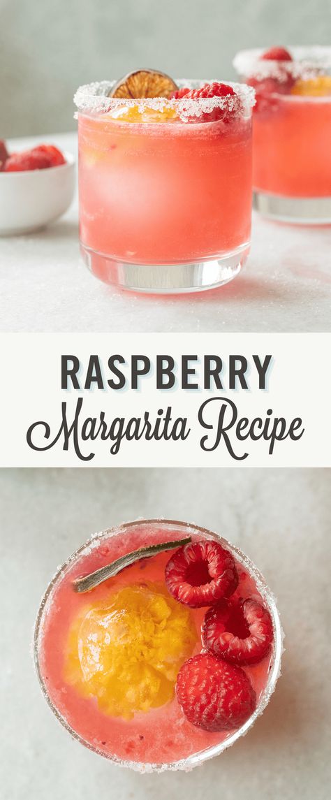 Raspberry margarita recipe with text. Pitchers Of Margaritas, Different Margarita Recipes, Raspberry Alcoholic Drinks, Vodka Margarita Recipes, Best Pitcher Margarita Recipe, Berry Margarita Recipe, Margarita Recipe On The Rocks, Simple Margarita Recipe, Raspberry Margarita Recipe