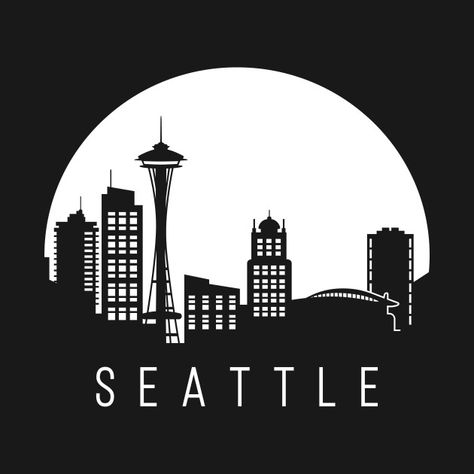 Seattle Logo, Seattle Tattoo, Tattoo Board, Skyline Design, States In America, Saved Pins, Spirit Week, Skyline Art