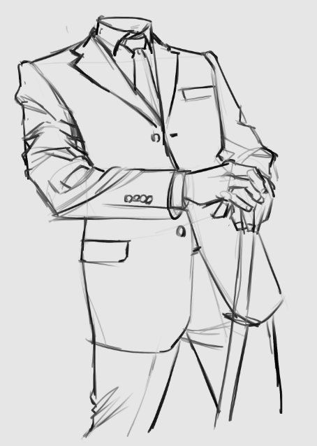 How To Draw Suits, Guy In Suit Drawing Reference, Tux Drawing, How To Draw A Suit, Suit Sketch Drawings, Suit Art Reference, Man In Suit Drawing Reference, Suit Pose Reference, Man In Suit Drawing