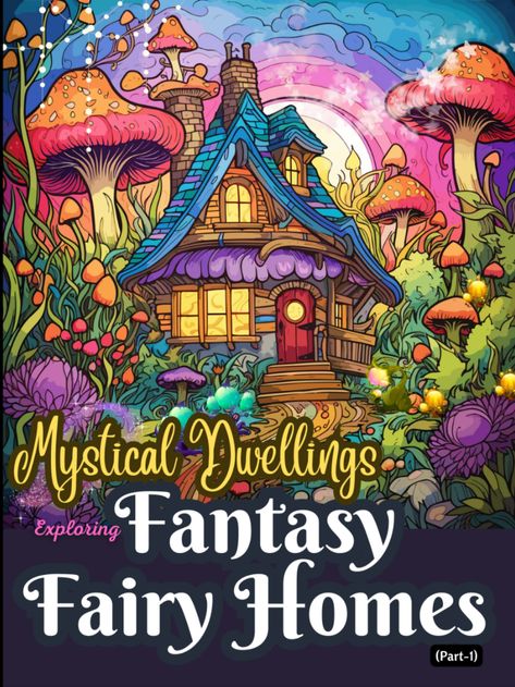 fantasy home decor fairy tales fairytale house coloring book Fantasy Home Decor, Whimsical Houses, Fairy Coloring Book, Fairytale House, Fairy Homes, Designs Coloring Books, Fairy Tale Books, Fairy Coloring, Coloring Book For Adults