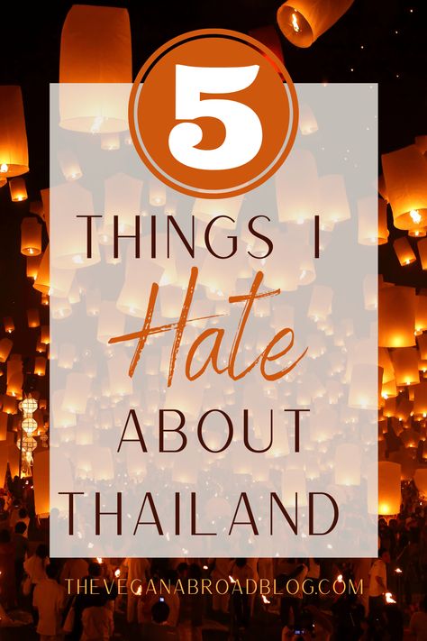 Are you planning on moving to Thailand? While I loved my experience living in Chiang Mai, Thailand for 16 months, here are 5 things that you should know before moving to Thailand. #thailand #chiangmai #movetothailand #liveinthailand #howtoliveinthailand Living In Thailand, Moving To Thailand, Chiang Mai Thailand Lantern Festival, Lantern Festival In Thailand, Chang Mai Thailand Hotels, Thailand Food, Thailand Travel Tips, Visit Thailand, Travel Thailand