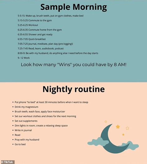 Fabrizio also shared her morning and night routines, revealing she wakes up around 5am and heads to the gym before starting her day 5:00 Am Morning Routine, 5 Am Morning Routine, Am Morning Routine, Night Routines, Tips For Losing Weight, Sleep Drink, Soft Life, Daily Plan, Online Programs