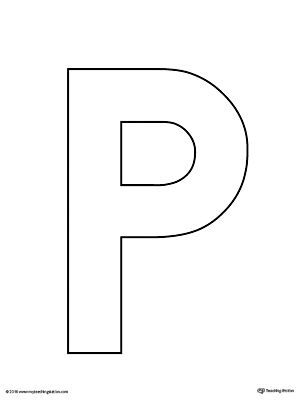 Uppercase Letter P Template Printable Worksheet.The Uppercase Letter P Template is an ultra useful, all-purpose letter template designed for use in a variety of crafts and activities to complement your alphabet studies. Letter P Template, Story Presentation, Letter P Crafts, P Font, Alphabet Letters To Print, P Alphabet, Alphabet Letter Templates, Alphabet Crafts Preschool, Free Stencils Printables