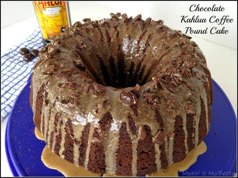 Chocolate Kahlua Coffee Pound Cake Kahlua Bundt Cake, Coffee Pound Cake, Kahula Cake, Kahlua Coffee, Kahlua Cake, Cake Bundt, Buckwheat Cake, Cake Mix Recipes, Pound Cake Recipes