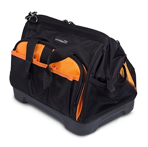 Internet's Best Soft Sided Tool Bag | 14 Inch | 16 Pockets | Wide Mouth Hard Base Tool Storage and Organizer Box Tool Box Organizer, Tool Box Organization, Tool Bags, Pocket Tool, Pocket Storage, Box Organizer, Organiser Box, Tool Bag, Best Bags