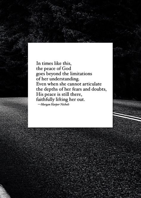 Morgan Harper Nichols quotes. A wonderful quote about the peace of God. His peace is greater than my fears and doubts, He comforts me with His peace in the middle of the storm. He Is My Peace Quotes, Christian Comfort Quotes, God Comfort Quotes, Peace And Comfort Quotes, Quotes About Storms, God In The Storm, Morgan Harper Nichols Quotes, Peace In The Storm, Doubt Quotes