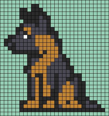 Alpha pattern #134201 variation #309550 | BraceletBook German Shepherd Cross Stitch Pattern, Cross Stitch German Shepherd, German Shepherd Pixel Art, Crochet German Shepherd Pattern Free, Dog Alpha Pattern, Dog Pixel Art, Pearled Bead, Pixel Grid, Kids Knitting