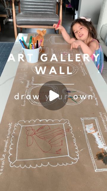 Wendy | Pediatrician on Instagram: "💕 DRAW YOUR OWN ART GALLERY WALL 🖼️ - A sweet craft to do with your little for Mother’s Day! FOLLOW @ohhappyplayday for more play ideas 💓 Draw frames on easel paper 💓 Add prompts - for a Mother’s Day spin, I added topics like mom’s favorite “insert here” (e.g. animal, food, dinosaur, memory, people, etc) Is your kid all about favorite this and that’s too? This was SUCH a fun one to talk over and make together! ✨ If you liked this one, don’t forget to SAVE and share it with a friend! . . . . . #kidscrafts #artwithkids #kidart #mothersday #kidsactivity #actividadesparaniños #mothersdaygift #parentinghacks #preschool #toddlerplayideas #simpleplay #cardboardart #papercrafts" Preschool Art Gallery, Animal Food, Drawing Frames, Cardboard Art, Toddler Play, Play Ideas, Dramatic Play, Done With You, Mothersday Gifts