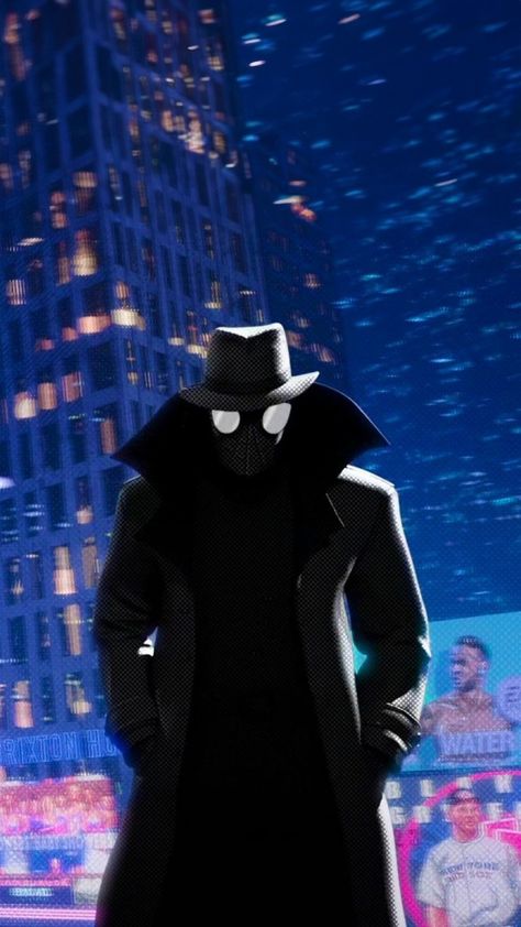 #spiderman #noir #wallpaper Spiderman Noir Wallpaper, Damian Spyxfamily, Spiderverse Spot, Miguel Fanart, Noir Wallpaper, Spiderman Noir, Spider Noir, Spiderman Spiderverse, Dark And Mysterious