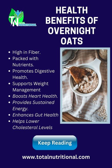 Health benefits of overnight oats. Benefits Of Overnight Oats, Overnight Oats Benefits, Food Health Benefits, Health Conscious, Nutritious Breakfast, Lower Cholesterol, Healthy Meal Prep, Overnight Oats, Digestive Health