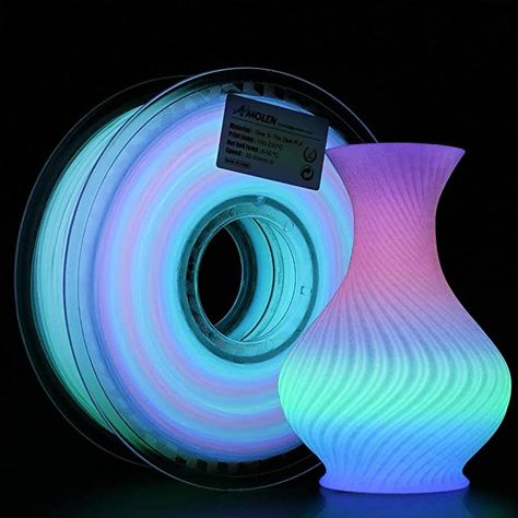 Fdm Printer, 3d Printing Materials, 3d Printing Diy, 3d Printing Projects, 3d Printer Filament, Glow Effect, Light Energy, Dark Nails, 3d Printer