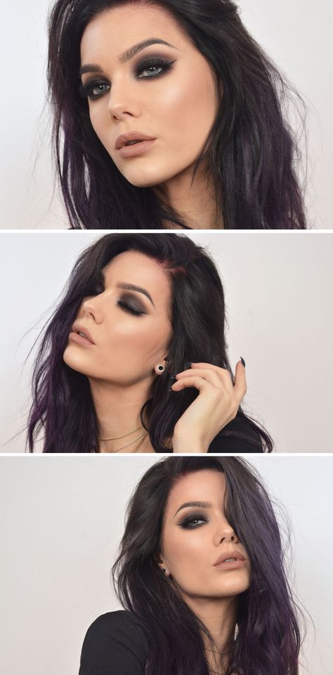 Hair Color Plum, Linda Hallberg, Dewy Makeup, Hair Dark, Beauty Make-up, Makeup Stuff, Makijaż Smokey Eye, Natural Wedding Makeup, Trendy Makeup