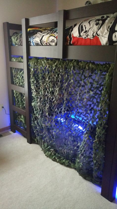 Army Bedroom Ideas Boys, Camo Room Ideas For Boys, Army Theme Kids Room, Tactical Room, Boys Army Bedroom, Boys Hunting Room, Military Room Ideas, Hunting Themed Bedroom, Boys Army Room