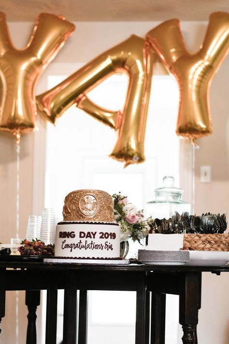 Aggie Ring Day Decorations, Aggie Ring Day Party, Aggie Ring Dunk Party Ideas, Aggie Party, Aggie Graduation Party, Aggie Ring Dunk, Outfit Picture Ideas, Aggie Ring Day, Ring Dunk