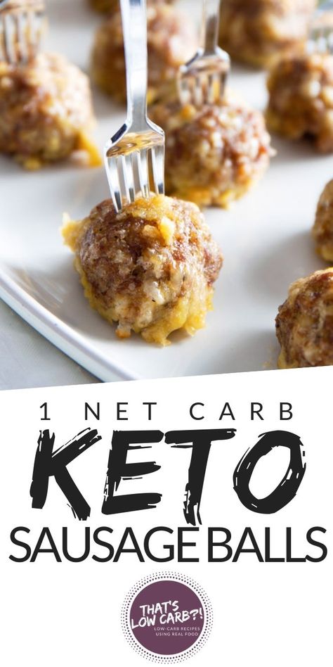 Keto Sausage Balls recipe that is so versatile you can make these and have multiple dinners or snacks for guests! At just .95 Net Carbs per meatball it's guaranteed to be a stand-by recipe for years to come. #glutenfree #keto #ketodiet #lowcarb #lowcarbdiet #lowcarbrecipes #sausage #sausagerecipes #ketorecipe #glutenfreerecipe #lowcarbrecipe #recipe #recipes #appetizer #1netcarb Low Carb Sausage Balls, Sausage Balls Low Carb, Seafood Appetizers Parties, Keto Sausage Balls, Low Carb Sausage, Seafood Appetizers Easy, Cream Cheese Sausage Balls, Sausage Balls Recipe, Keto Sausage