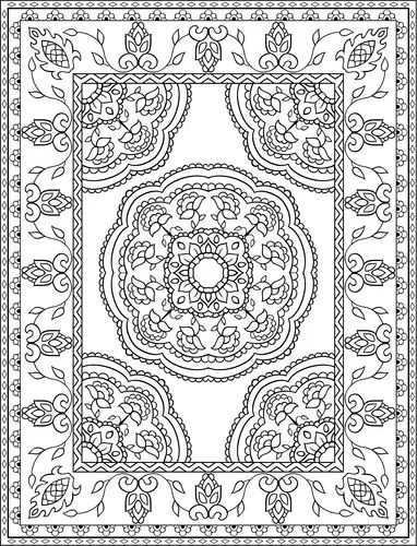 Black and white carpet Royalty Free Vector Image Carpet Design Pattern, Tuft Rugs, Black And White Template, Black And White Carpet, White Template, Old Ship, Carpet Design Pattern Drawing, Rug Hooking Designs, Persian Rug Designs