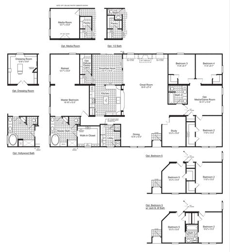 The Evolution VR41764C manufactured home floor plan or modular floor plans Triple Wide Modular Homes, Triple Wide Mobile Homes, Manufactured Homes Floor Plans, Modular Floor Plans, Modular Home Plans, Palm Harbor Homes, Mobile Home Floor Plans, Modular Home Floor Plans, Barndominium Floor Plans