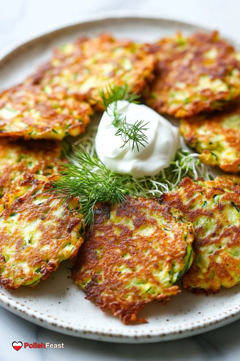 Zucchini Pancakes Recipe, Squash Zucchini Recipes, Zucchini Side Dish Recipes, Crispy Zucchini, Zucchini Side Dishes, Bacon Fried Cabbage, Vegetable Pancakes, Zucchini Pancakes, Zucchini Fritters