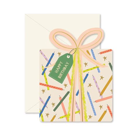 A fun and colorful die-cut folded greeting card and coordinating envelope to wish a very Happy Birthday! Made in the United States Size A2 (4 ¼" x 5 ½") when folded with gold foil accents Blank interior for personal message Paired with a coordinating envelope Star Candles, Birthday 4, Birthday Gift Cards, Gift Box Birthday, Candle Cards, Star Candle, Very Happy Birthday, Card Inspiration, Very Happy