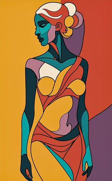 Abstract Art of Human Woman Portrait 1 by coliverdesigns | Redbubble Body Abstract Art, Abstract Portraits, Abstract Coloring Pages, Colorful Illustration, Black Art Painting, Pop Art Portraits, Woman Portrait, Abstract Portrait, Abstract Images