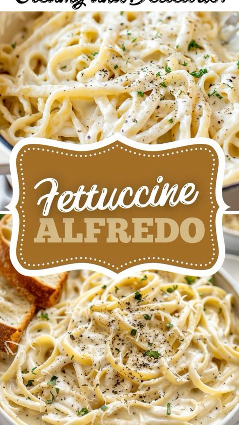 Enjoy a classic with The Best Creamy Fettuccine Alfredo! This easy stovetop recipe delivers an authentic, creamy pasta perfect for dinner. Easy Alfredo Recipe, Fetuchini Alfredo, Fettucini Alfredo Recipe, Fetuccini Alfredo, Fettuccine Alfredo Sauce, Authentic Pasta, Chicken Alfredo Fettuccine Recipe, Homemade Fettuccine, Fettucini Alfredo