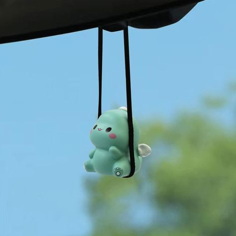 Swinging Dinosaur Car Hanging Ornament for Rear View Mirror, Cute Car Decor Accessories Interior, Car Pendant Dinosaur Hangin Cute Car Decor, Dinosaur Car, Car Hanging Accessories, Dinosaur Ornament, Dinosaur Pendant, Interior Car, Car Hanging, Dinosaur Decor, Mirror Interior