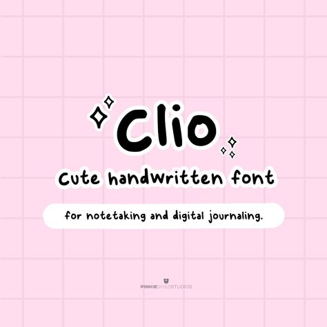 Cute Handwritten Font Clio for Notetaking, Digital Journaling, Goodnotes, Procreate, and iPad Digital Planning Notebook Fonts, Fonts Handwriting Numbers, Neat Fonts, Journaling Goodnotes, Goodnotes Fonts, Handwriting Neat, Numbers Calligraphy, Handwriting Notebook, Handwriting Notes