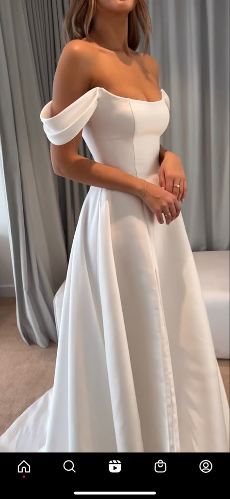 Chosen By Kyha, Classy Wedding Dress, Pretty Wedding Dresses, Cute Wedding Dress, Dream Dresses, Dream Wedding Ideas Dresses, Classy Wedding, Satin Wedding, Dreamy Wedding