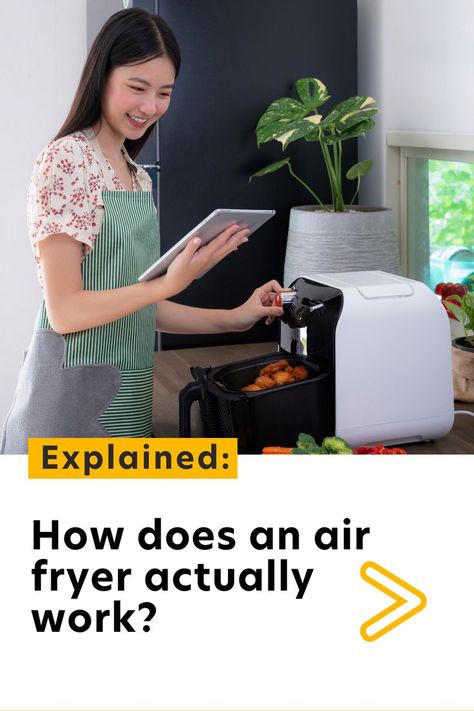 You know that an air fryer can create crisp, crunchy food but you probably want to know why and how that happens. As in: What are the mechanisms of an air fryer that allows for delicious food? We've got you covered. Kitchen Appliances Ideas, Chefman Air Fryer, Modern Kitchen Gadgets, Crispy French Fries, Best Air Fryers, Best Gadgets, Air Fryers, Hacks And Tips, Gadgets And Gizmos