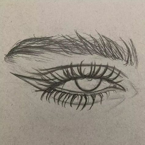 A Pencil, A Drawing, An Eye, Pencil Drawing, Lashes, Sketch, Pencil