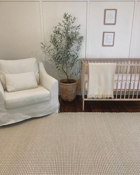 Emily Yates on Instagram: “Our newest little sanctuary coming along slowly 🌿  I think I’m going to replace every rug in the house with these supeeeer soft @zanui…” Emily Yates, Boy Rooms, Baby Room Neutral, Nursery Room Design, Baby Room Inspiration, Baby Boy Room Nursery, Nursery Room Inspiration, Kids Room Inspiration, Baby Room Design