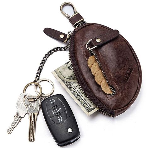 Car Key Holder, Key Wallet, Keychain Wallet, Key Bag, Leather Coin Purse, Coin Bag, Mini Wallet, Leather Wallet Mens, Key Case