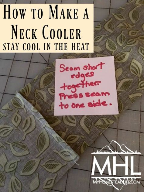 Stay Cool In The Heat, Cooling Neck Wrap, Diy Cooler, Neck Coolers, Hot And Cold Therapy, Homestead Life, Cooling Towels, Cooling Scarf, Gifts For Farmers