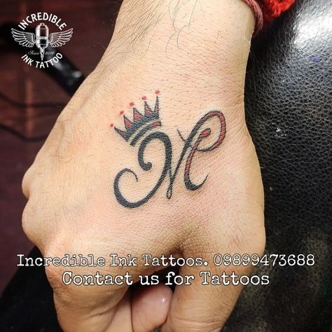 Mn Tattoo Letter Design, Mp Tattoo Letter Design, M Tattoo Letter, Word Tattoos On Hand, Mp Tattoo, Heart And Soul Tattoo, Flute Tattoo, Finger Tattoos Words, M Tattoo