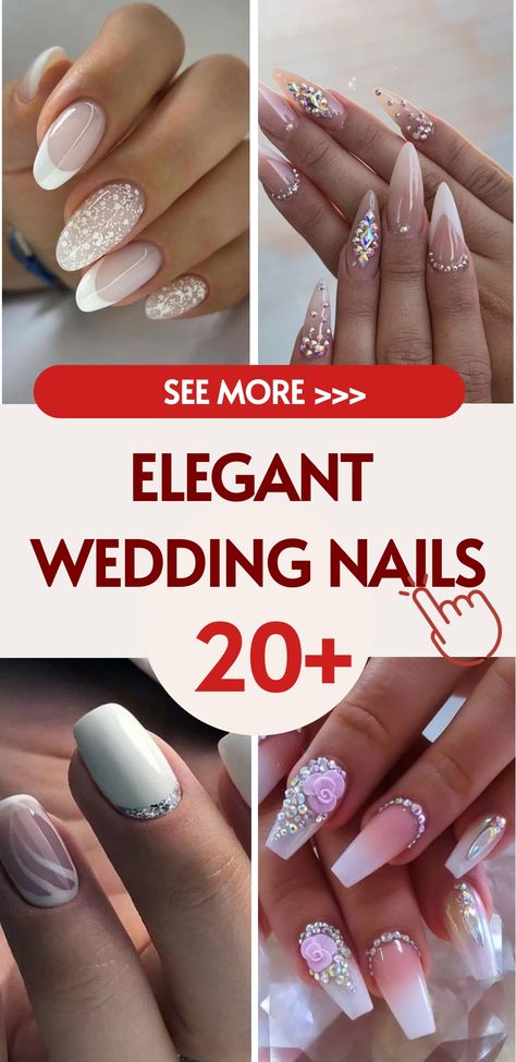 Lace Wedding Nails, Bridal Shower Nails, Wedding Nail Designs, Elegant Wedding Nails, Bridal Manicure, Wedding Day Nails, Sophisticated Nails, Elegant Touch Nails, Bridal Nails Designs