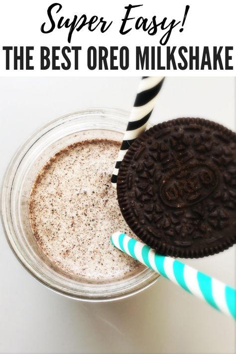 Milkshake Recipe Strawberry, Oreo Milkshake Recipe, Nice Drinks, Oreo Shake, Ice Cream Shake, Oreo Milkshake, Oreo Fudge, Frozen Drink, Milkshake Recipe